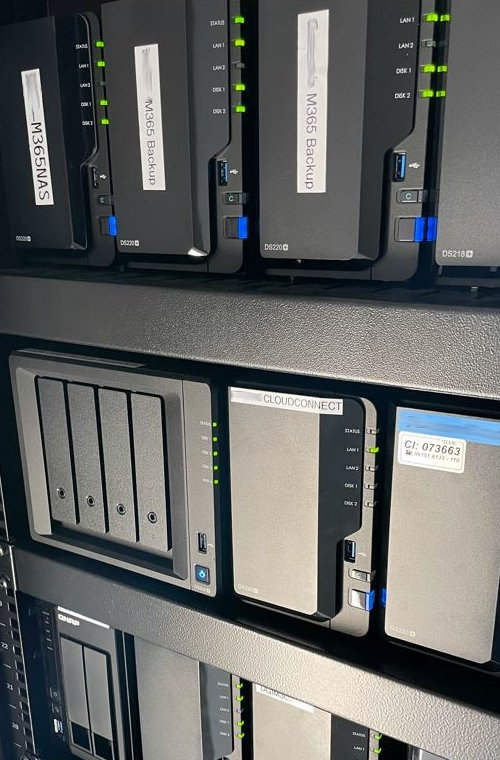 Bild eines Office 365 Backup und Disaster Recovery Serverschrank