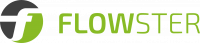 sac_partnerlogo_flowster Logo von Flowster Partner von SAC GmbH, auf der linken Seite ein Kreis durch dessen Mitte ein weißes S verläuft. Der freie raum rechts ist grau und der linke Bereich hellgrün.