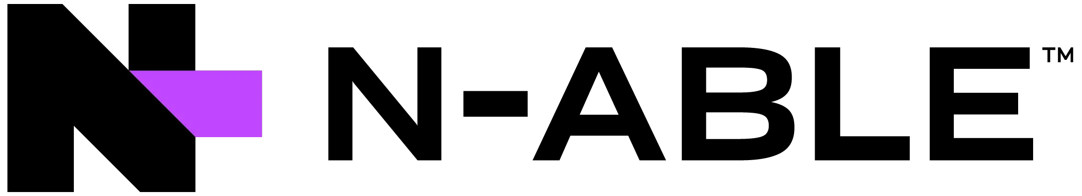 sac_partnerlogo_nable Logo von N-Able Partner von SAC GmbH, ein schwarzes große N mit einen lila Balken der mittig aus dem N herausragt