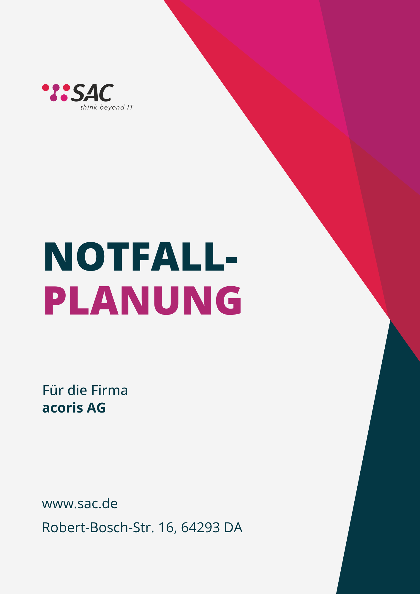 Deckblatt Notfallplanung