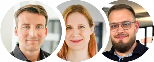 SAC_Gruppengrafik Auf Bild 1 der Collage ist der GF zu sehen, auf Bild 2 die Stabstelle für Projektmanagement und auf Bild 3 Vertriebsleiter.