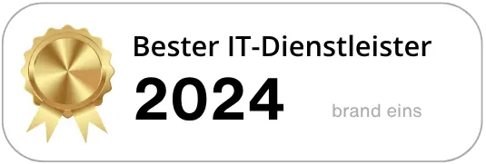sac_bester-it-dienstleister Auf dem Banner ist die Auszeichnung der SAC als Bester IT-Dienstleister 2024 laut brand eins zu sehen.