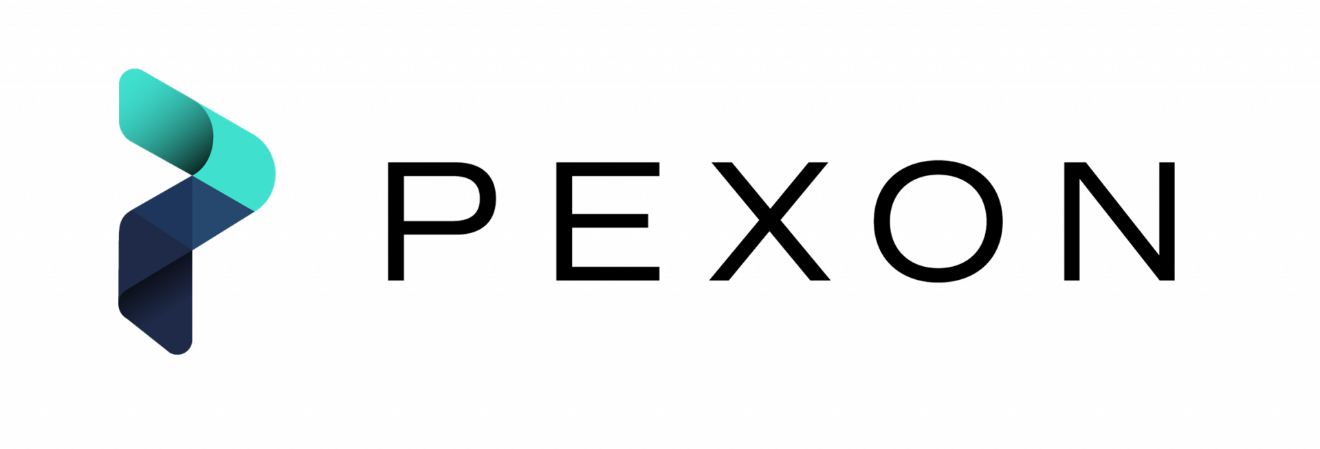 logo_pexon-consulting-gmbh Das Logo der Pexon Consulting GmbH zeigt Pexon schwarz in Großbuchstaben geschrieben und eine Abstraktion des Buchstaben P in blauen Farbverläufen dar.